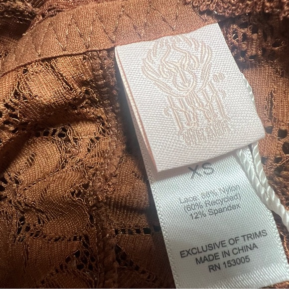 NWT We are HAH Chi Bralittle Bralette Bra Milk Chocolate Brown Lace Size XS NEW - Picture 9 of 9